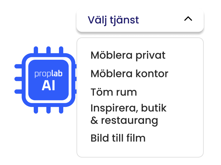 Välj AI-tjänst i Proplab